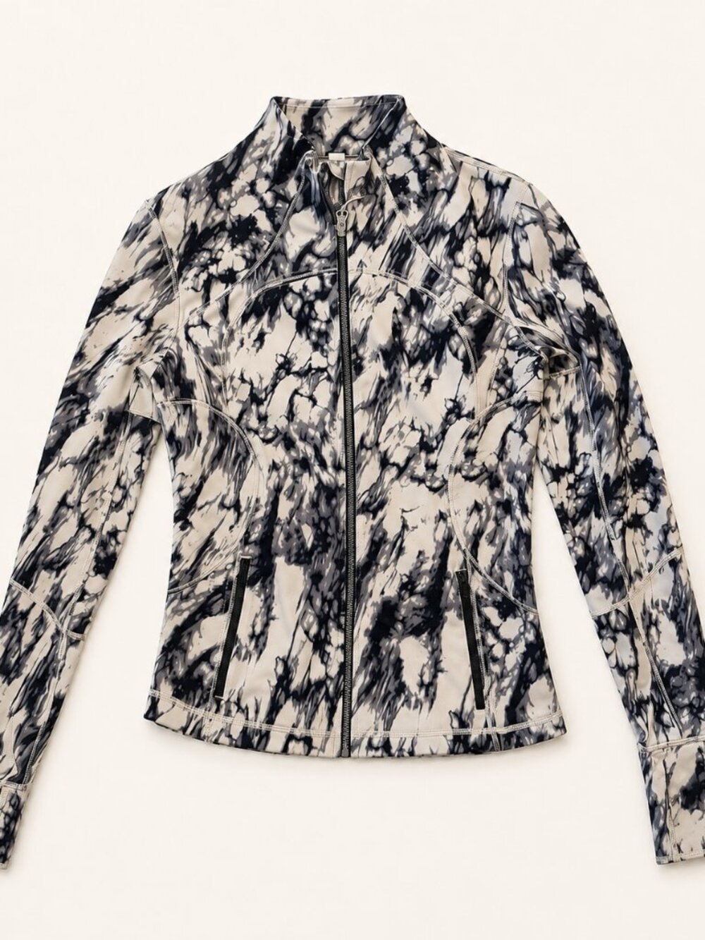 Lululemon Define Jacket Luon Spray Jacquard White Black Size 10